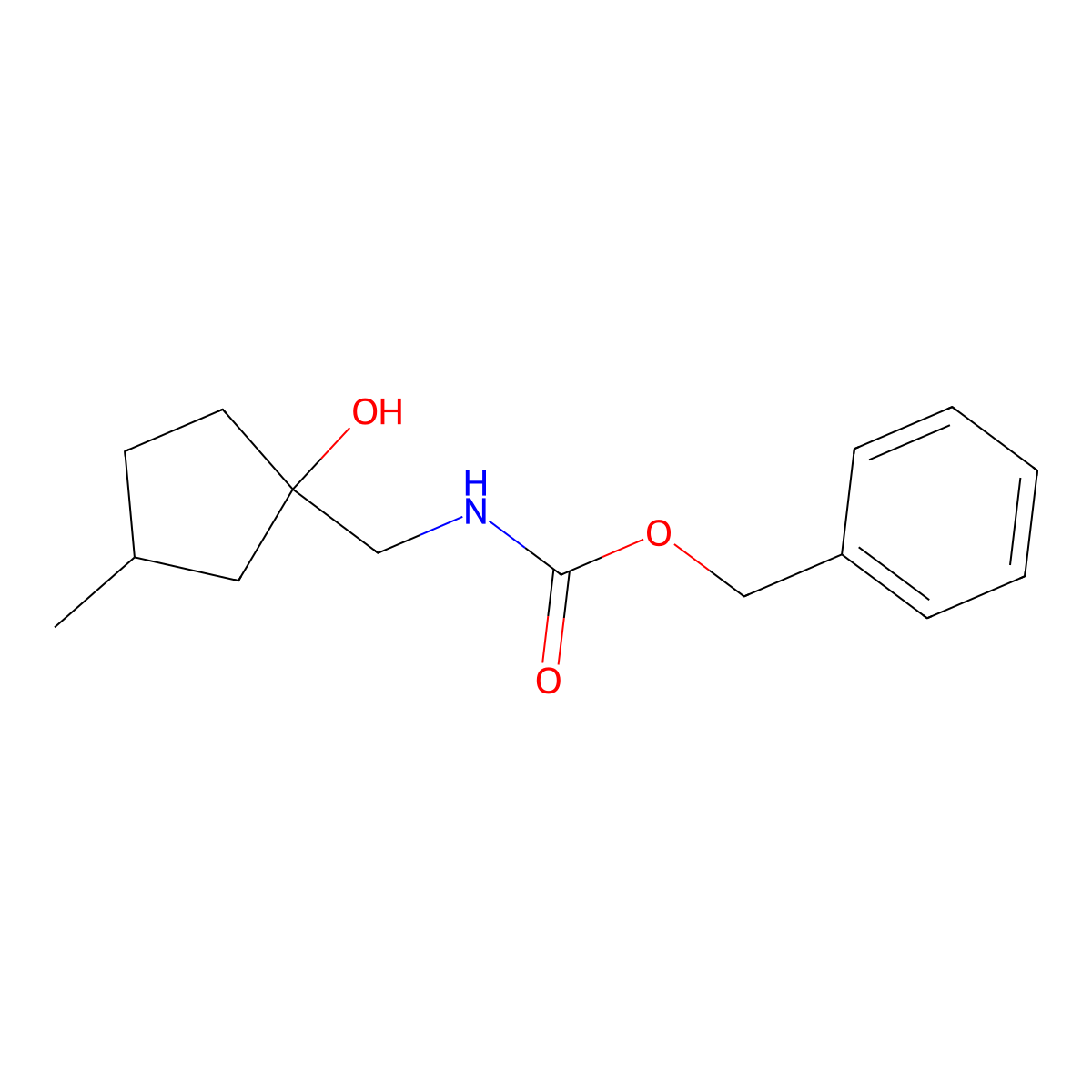 benzyl N-[(1-hydroxy-3-methylcyclopentyl)methyl]carbamate molecular structure, CAS 2680820-94-2