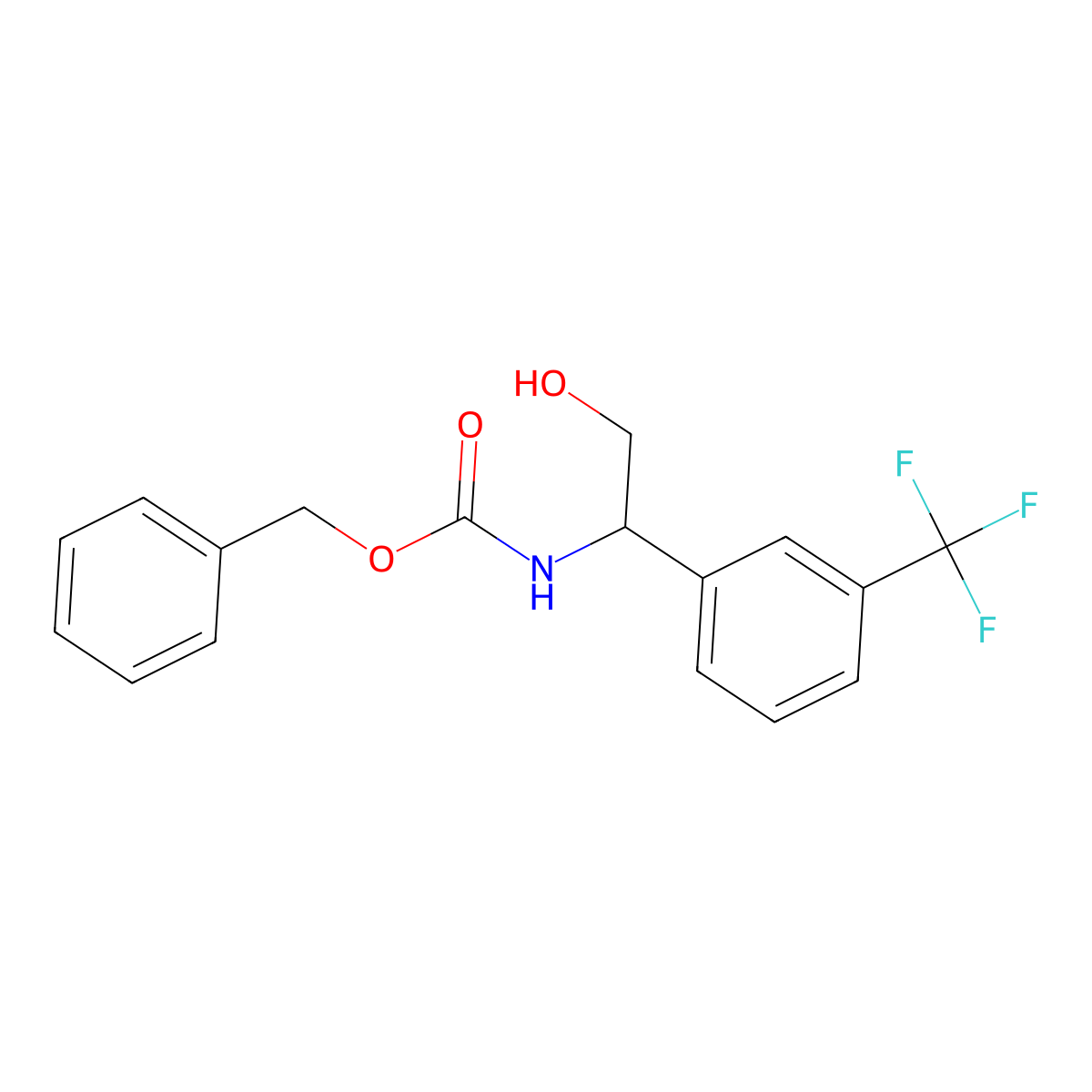 benzyl N-{2-hydroxy-1-[3-(trifluoromethyl)phenyl]ethyl}carbamate molecular structure, CAS 2680820-97-5