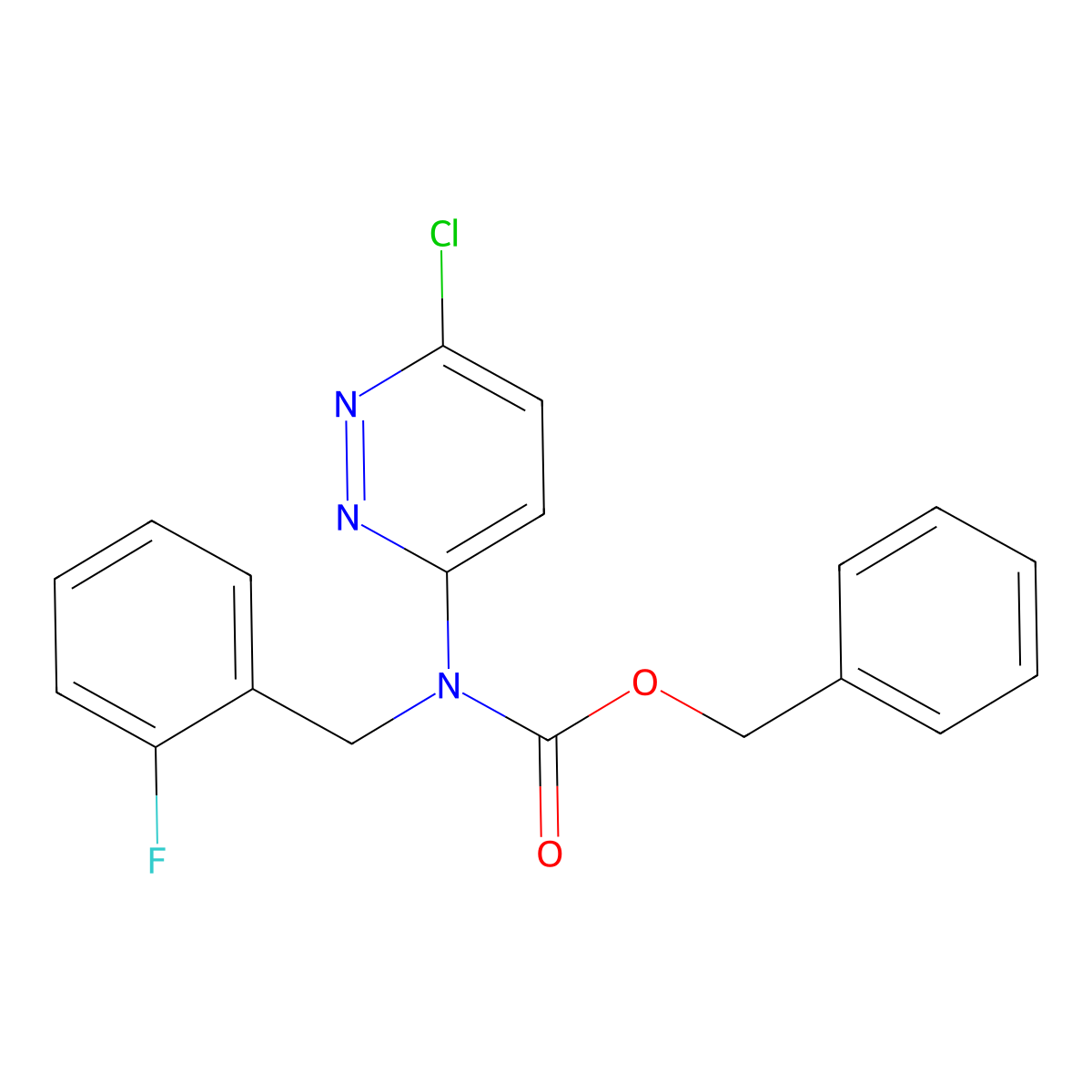 benzyl N-(6-chloropyridazin-3-yl)-N-[(2-fluorophenyl)methyl]carbamate molecular structure, CAS 2680821-15-0