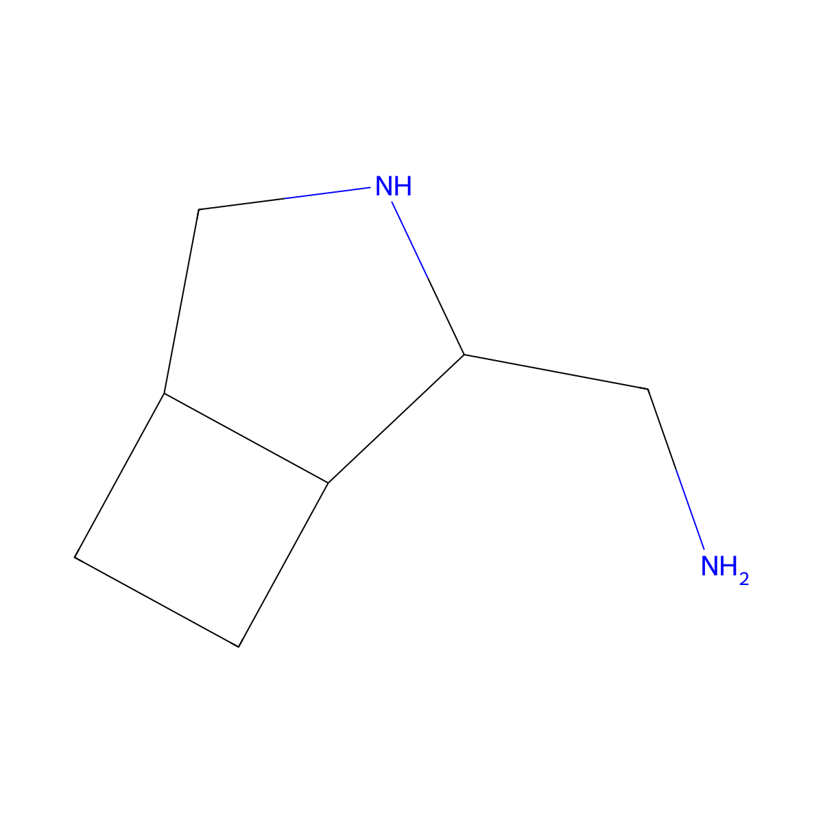 {3-Azabicyclo[3.2.0]heptan-2-yl}methanamine molecular structure, CAS 2680821-44-5