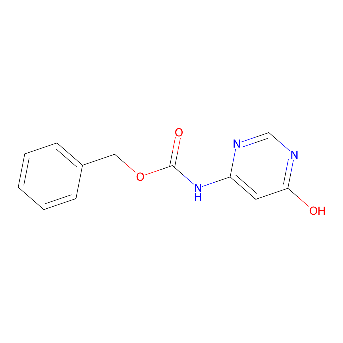 benzyl N-(6-hydroxypyrimidin-4-yl)carbamate molecular structure, CAS 2680821-48-9