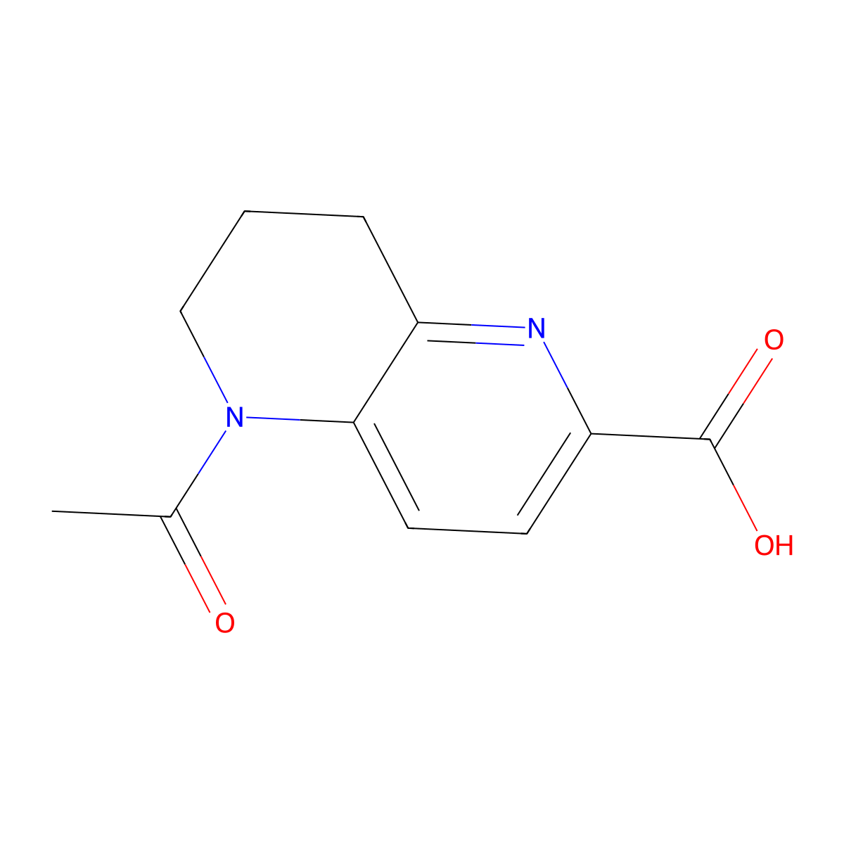 5-Acetyl-5,6,7,8-tetrahydro-1,5-naphthyridine-2-carboxylic acid molecular structure, CAS 2680821-51-4