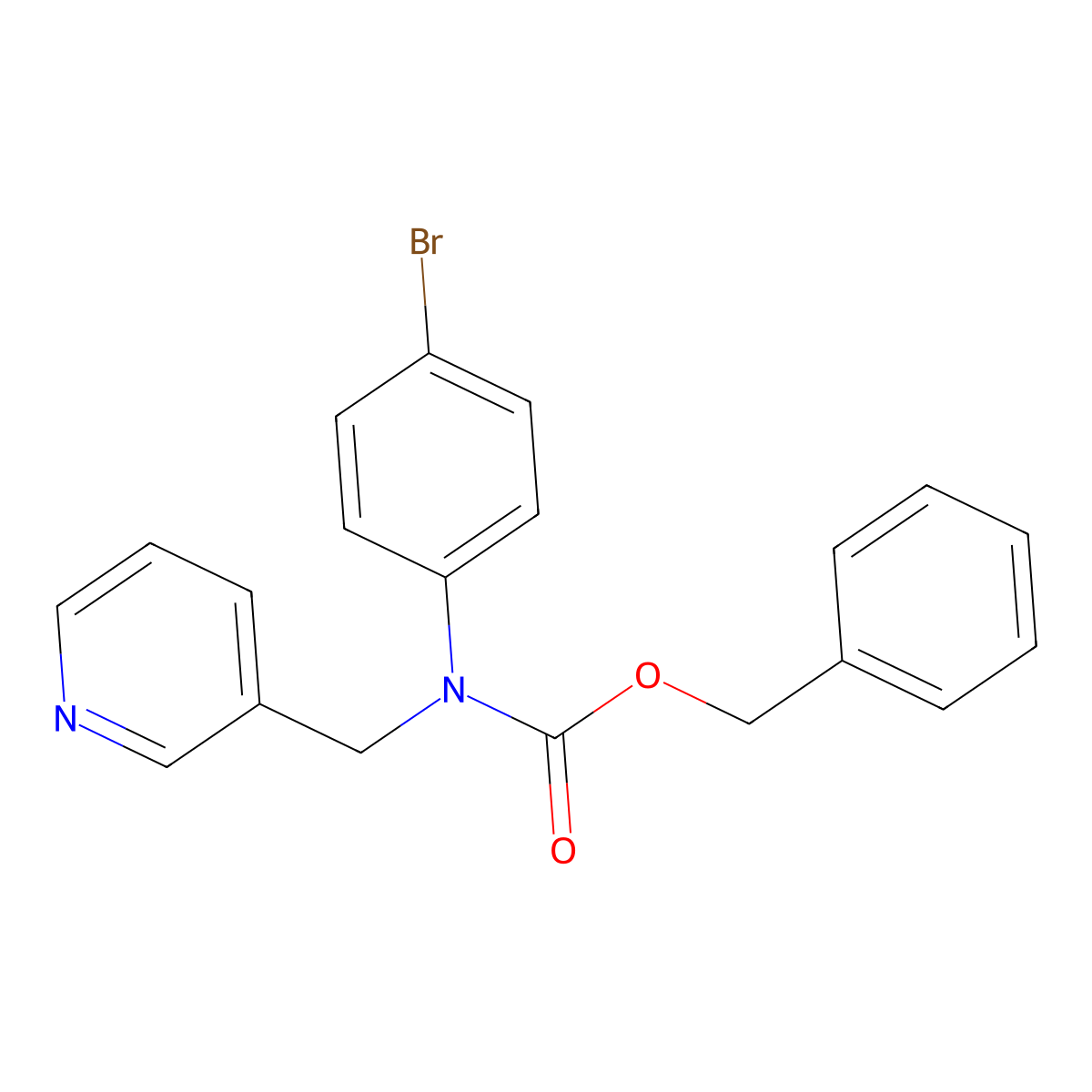 benzyl N-(4-bromophenyl)-N-[(pyridin-3-yl)methyl]carbamate molecular structure, CAS 2680821-52-5