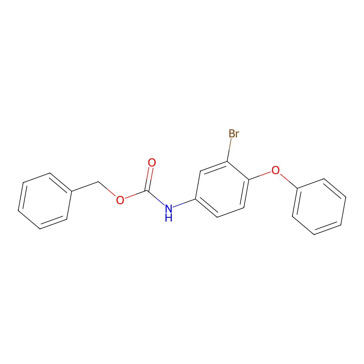 benzyl N-(3-bromo-4-phenoxyphenyl)carbamate molecular structure, CAS 2680821-60-5