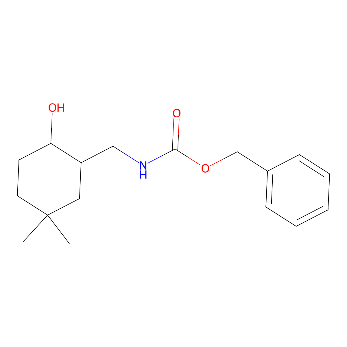 benzyl N-[(2-hydroxy-5,5-dimethylcyclohexyl)methyl]carbamate molecular structure, CAS 2680821-77-4