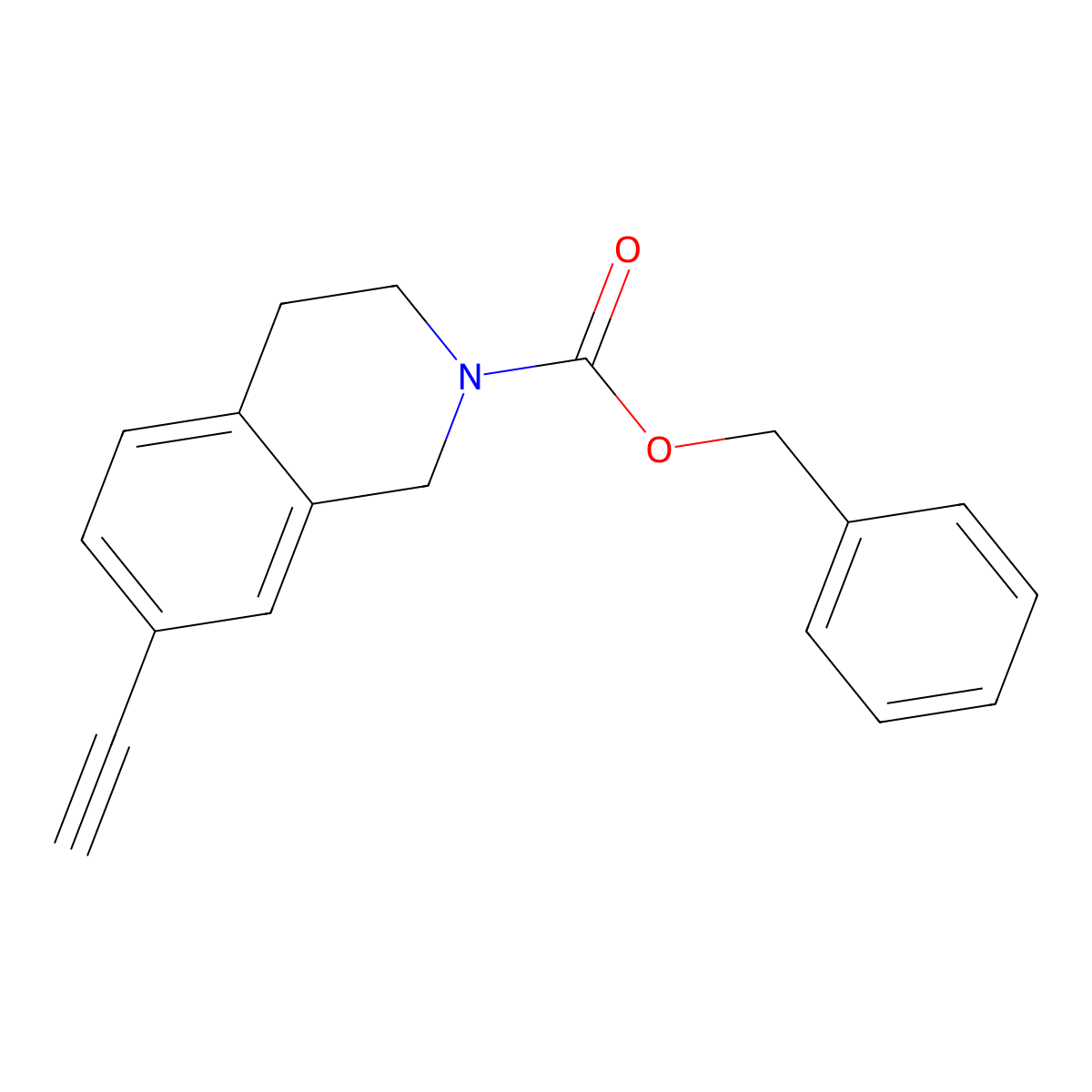 Benzyl 7-ethynyl-1,2,3,4-tetrahydroisoquinoline-2-carboxylate molecular structure, CAS 2680821-78-5