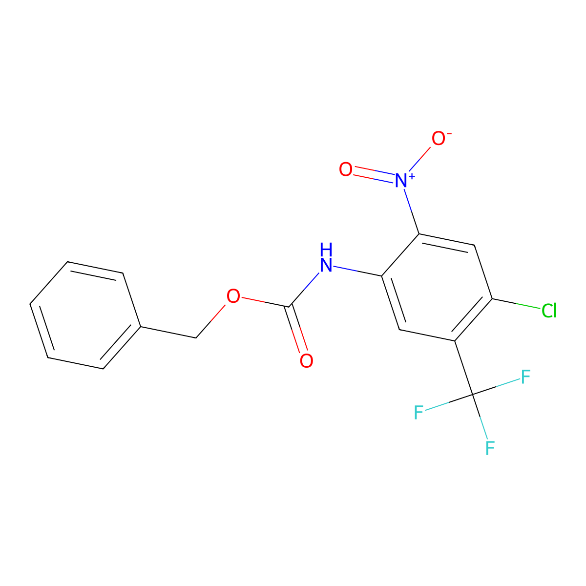 benzyl N-[4-chloro-2-nitro-5-(trifluoromethyl)phenyl]carbamate molecular structure, CAS 2680821-85-4
