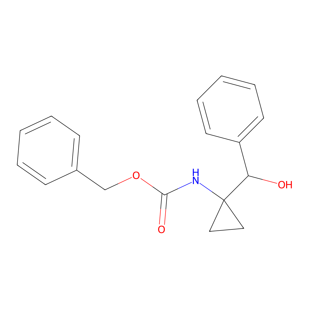 benzyl N-{1-[hydroxy(phenyl)methyl]cyclopropyl}carbamate molecular structure, CAS 2680821-92-3