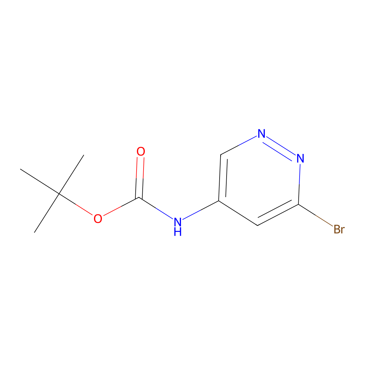 tert-butyl N-(6-bromopyridazin-4-yl)carbamate molecular structure, CAS 2680821-96-7
