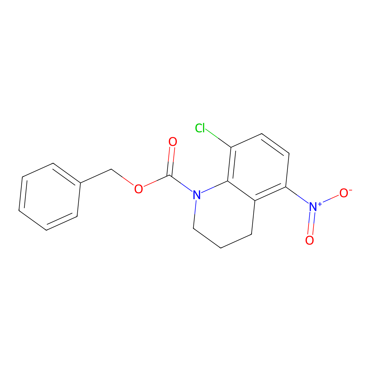 Benzyl 8-chloro-5-nitro-1,2,3,4-tetrahydroquinoline-1-carboxylate molecular structure, CAS 2680822-01-7