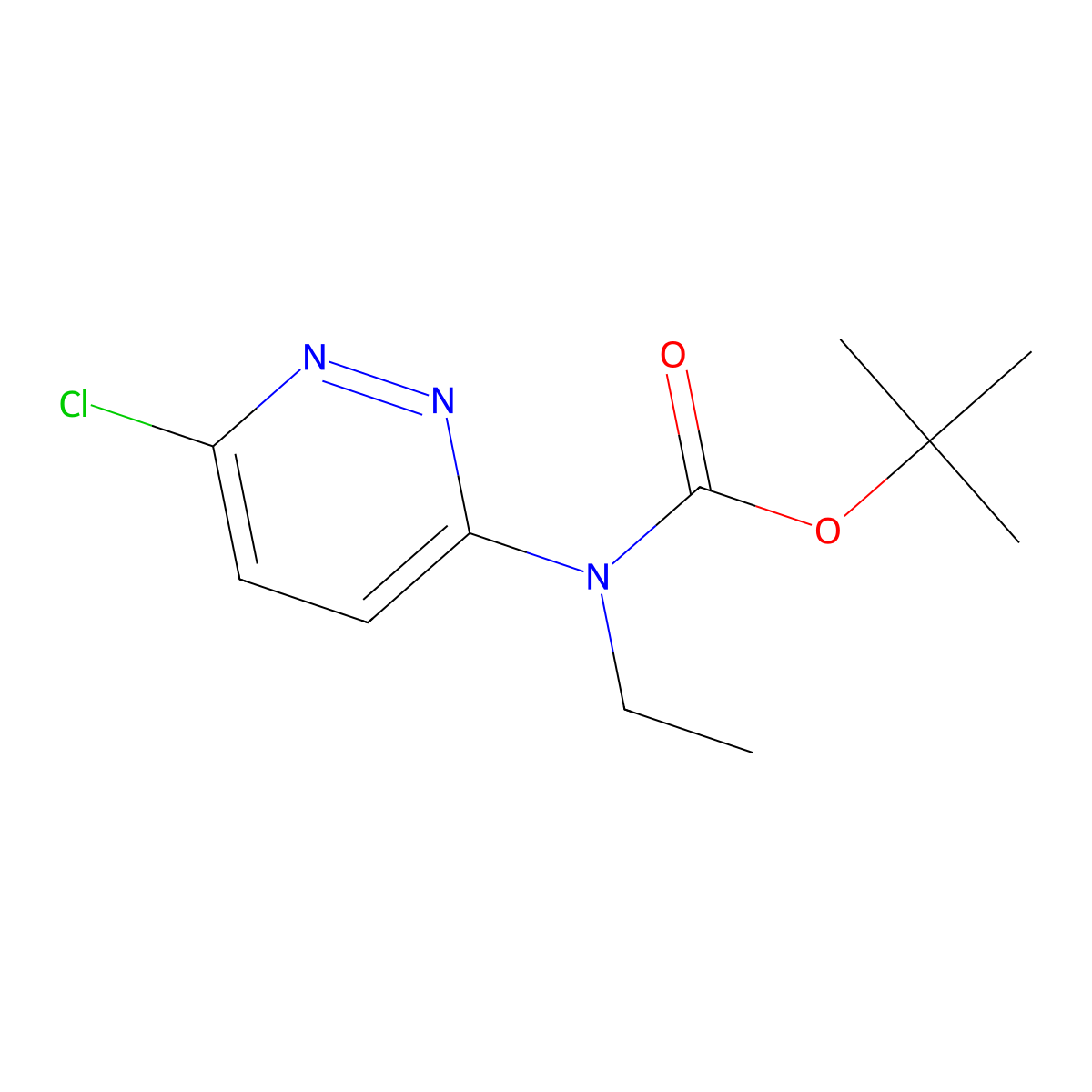 tert-butyl N-(6-chloropyridazin-3-yl)-N-ethylcarbamate molecular structure, CAS 2680822-34-6