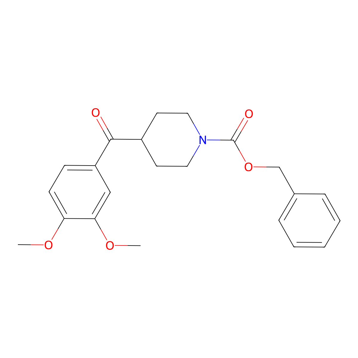 Benzyl 4-(3,4-dimethoxybenzoyl)piperidine-1-carboxylate molecular structure, CAS 2680822-41-5