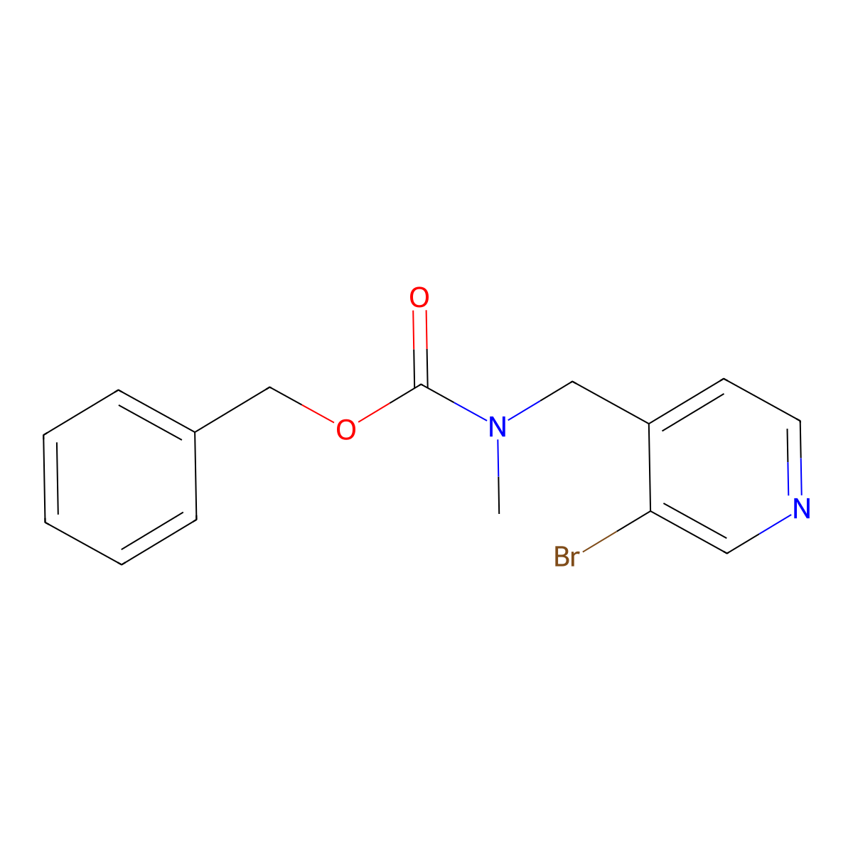 benzyl N-[(3-bromopyridin-4-yl)methyl]-N-methylcarbamate molecular structure, CAS 2680822-43-7