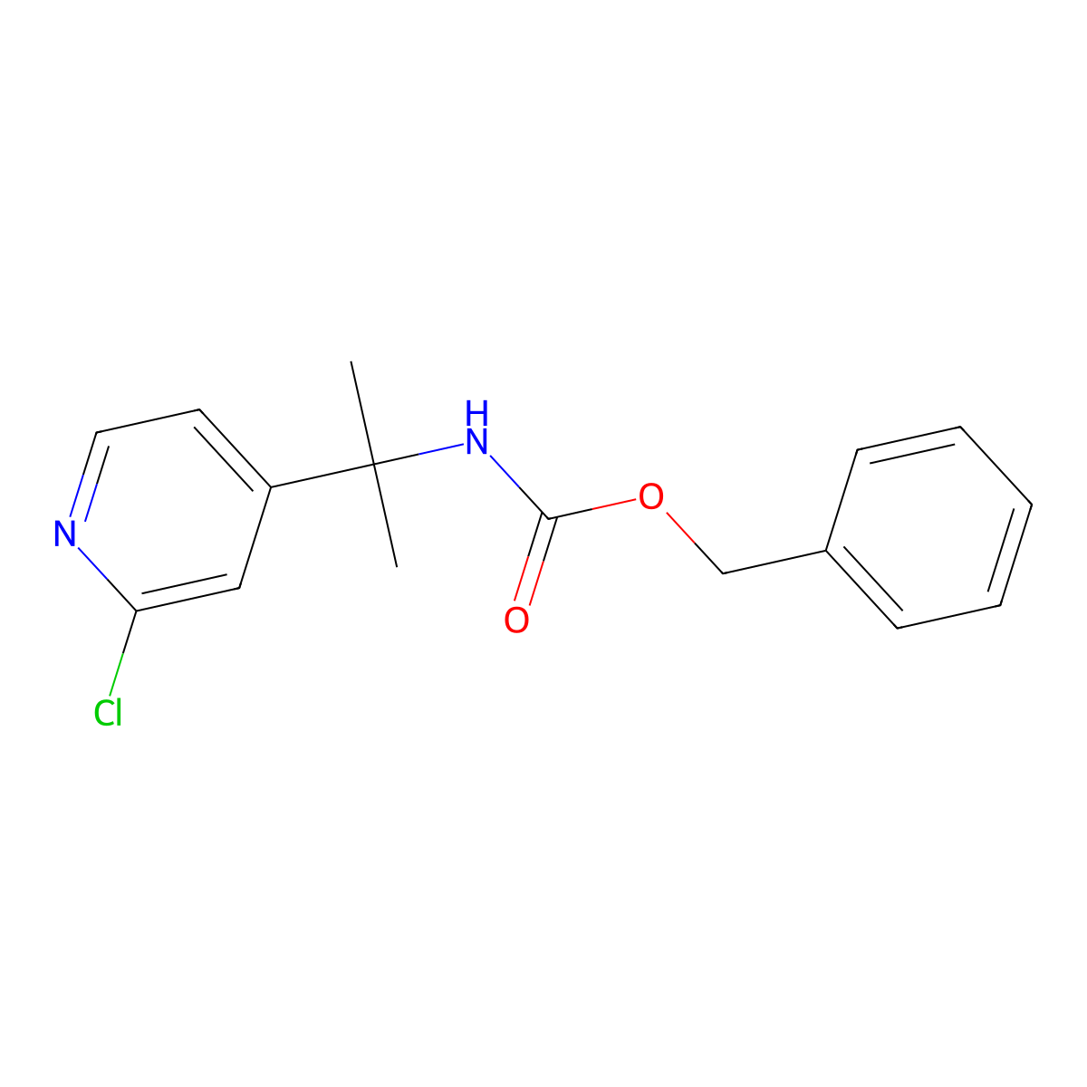 benzyl N-[2-(2-chloropyridin-4-yl)propan-2-yl]carbamate molecular structure, CAS 2680822-45-9