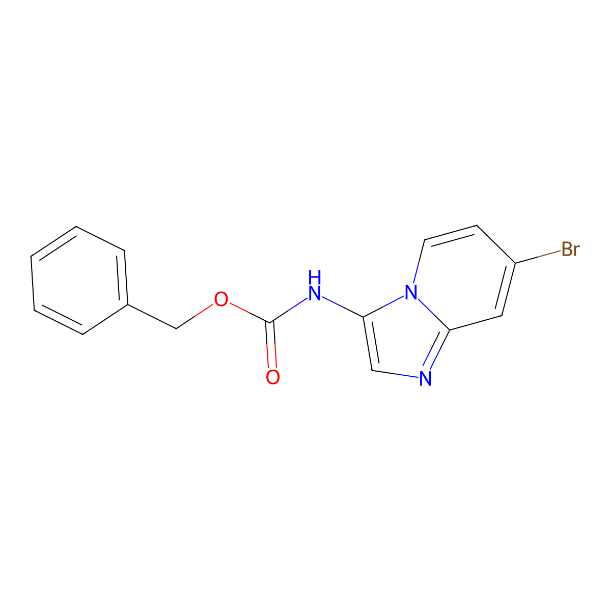 benzyl N-{7-bromoimidazo[1,2-a]pyridin-3-yl}carbamate molecular structure, CAS 2680822-49-3