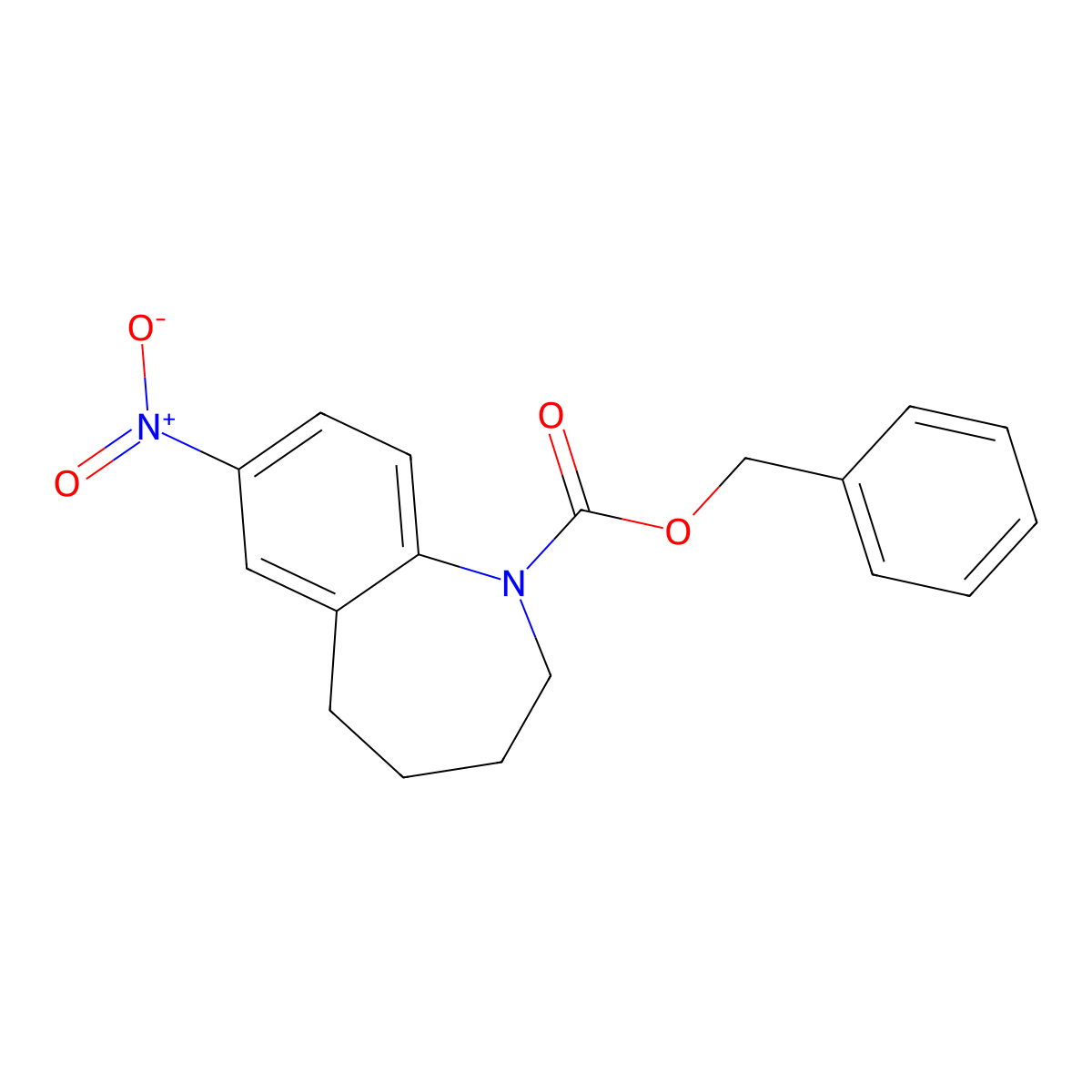 benzyl 7-nitro-2,3,4,5-tetrahydro-1H-1-benzazepine-1-carboxylate molecular structure, CAS 2680822-53-9