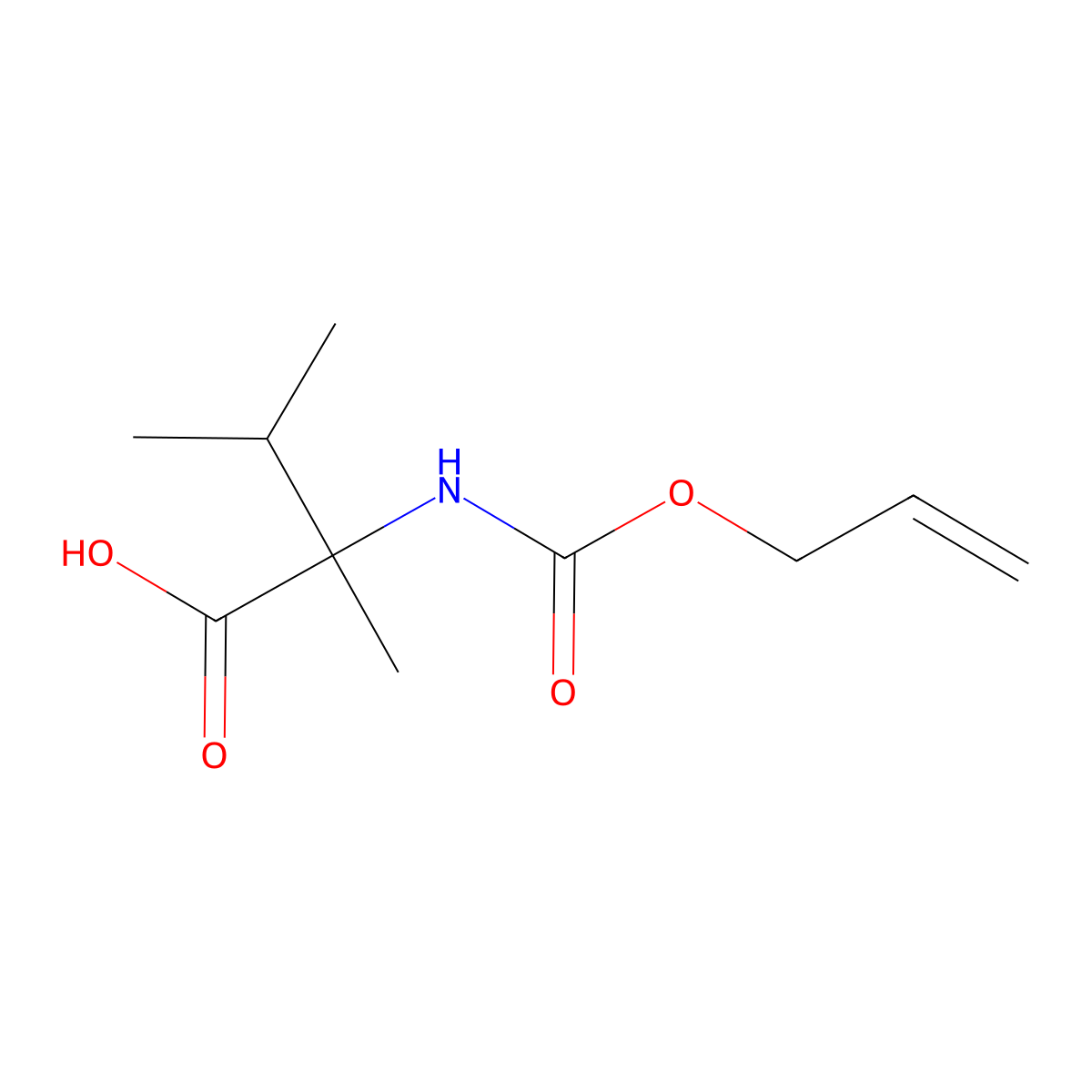 2,3-Dimethyl-2-{[(prop-2-en-1-yloxy)carbonyl]amino}butanoic acid molecular structure, CAS 2680822-60-8