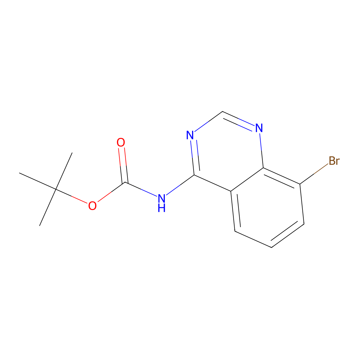 tert-butyl N-(8-bromoquinazolin-4-yl)carbamate molecular structure, CAS 2680822-67-5