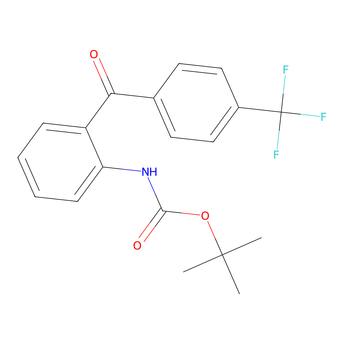 tert-butyl N-{2-[4-(trifluoromethyl)benzoyl]phenyl}carbamate molecular structure, CAS 2680822-71-1