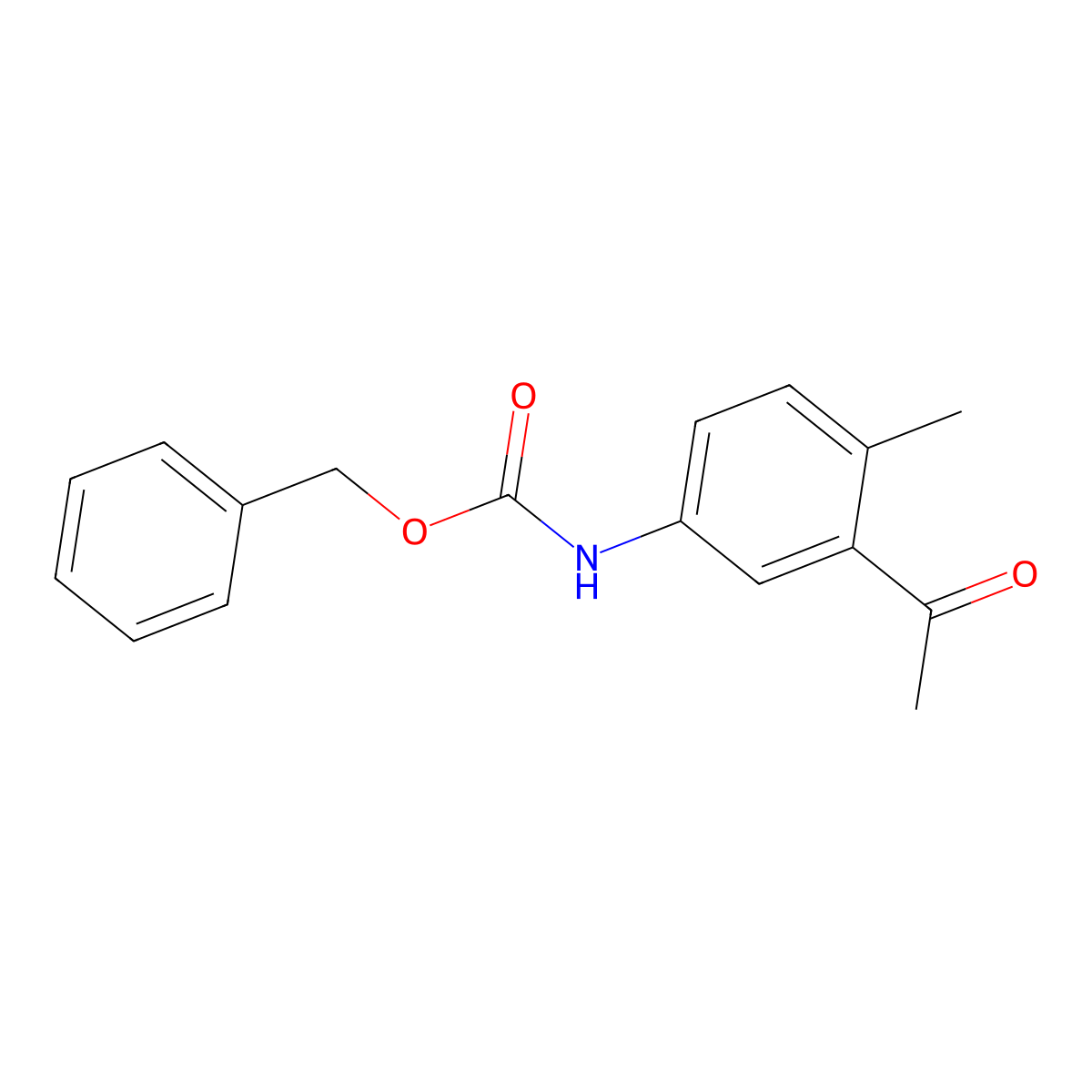 benzyl N-(3-acetyl-4-methylphenyl)carbamate molecular structure, CAS 2680822-77-7