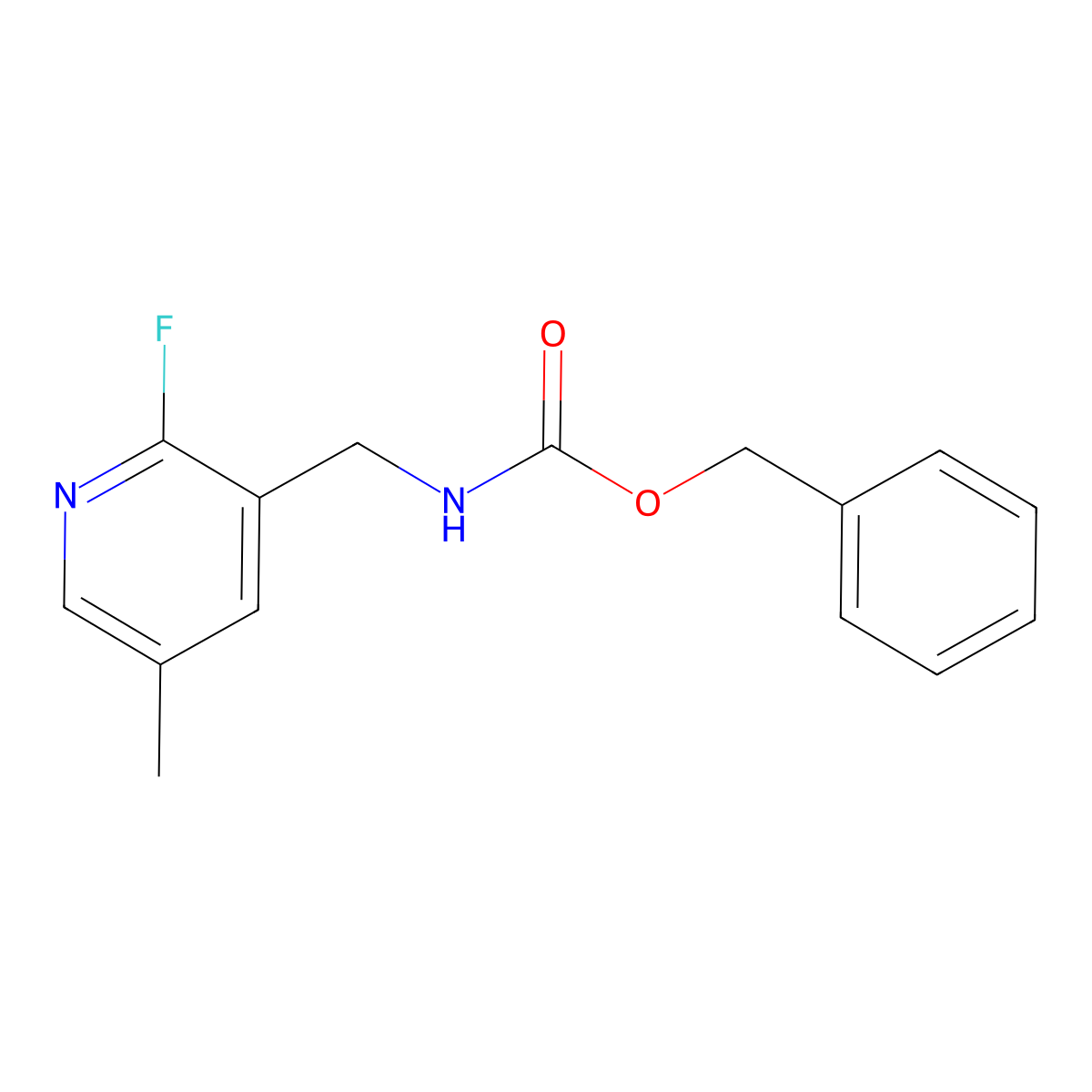benzyl N-[(2-fluoro-5-methylpyridin-3-yl)methyl]carbamate molecular structure, CAS 2680822-82-4