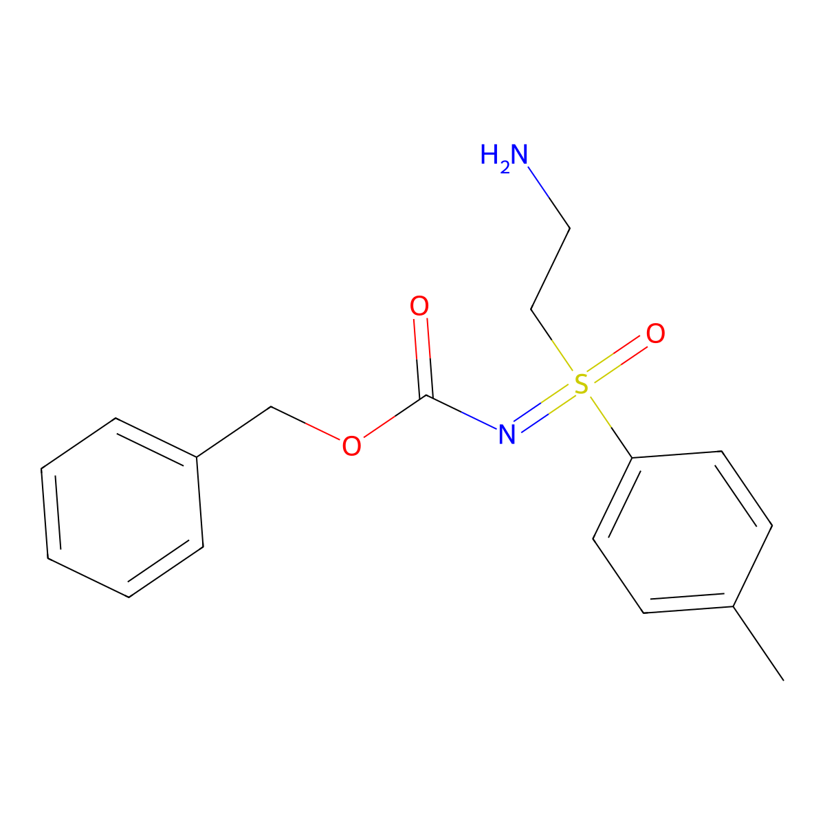 benzyl N-[(2-aminoethyl)(4-methylphenyl)oxo-lambda6-sulfanylidene]carbamate molecular structure, CAS 2680823-03-2