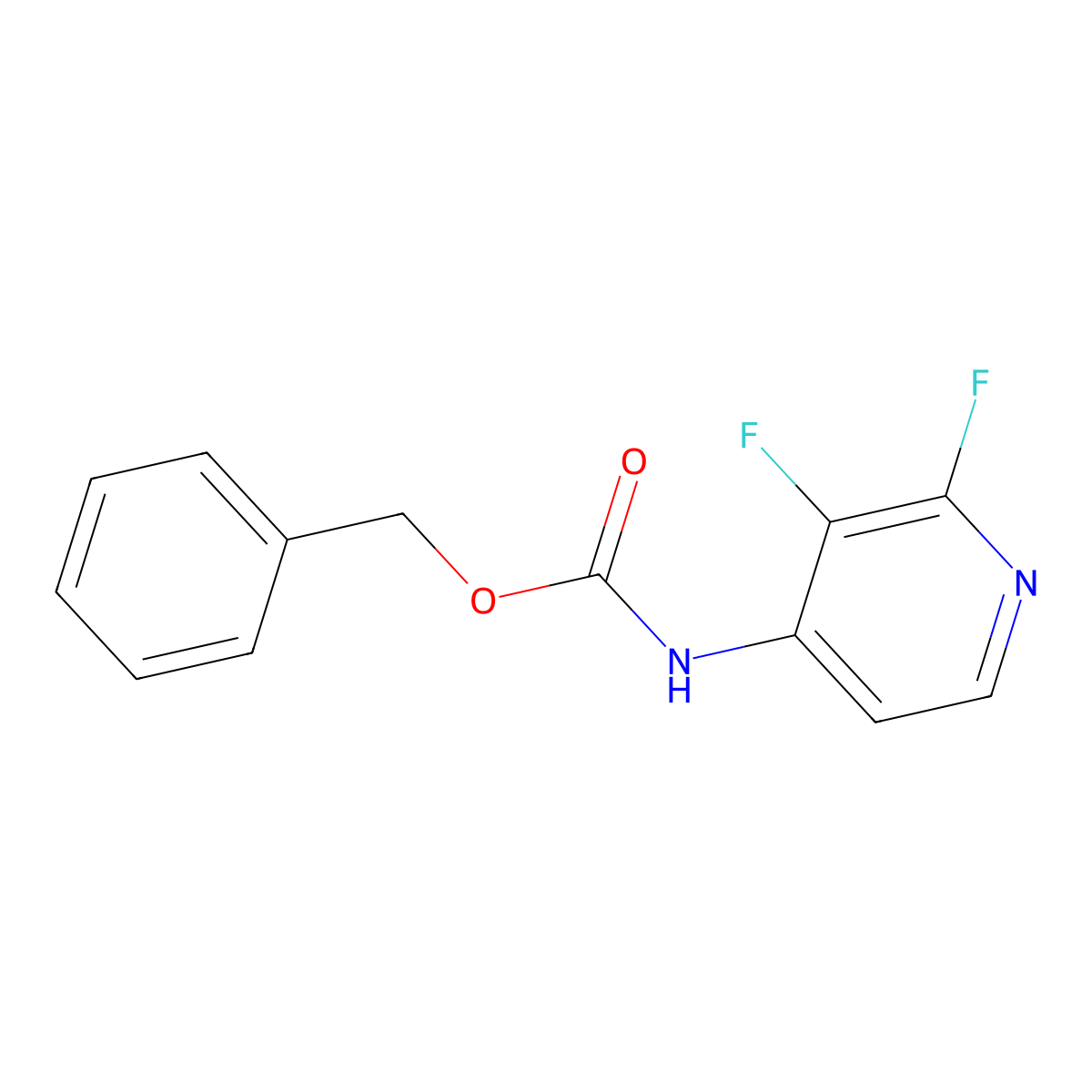 benzyl N-(2,3-difluoropyridin-4-yl)carbamate molecular structure, CAS 2680823-13-4
