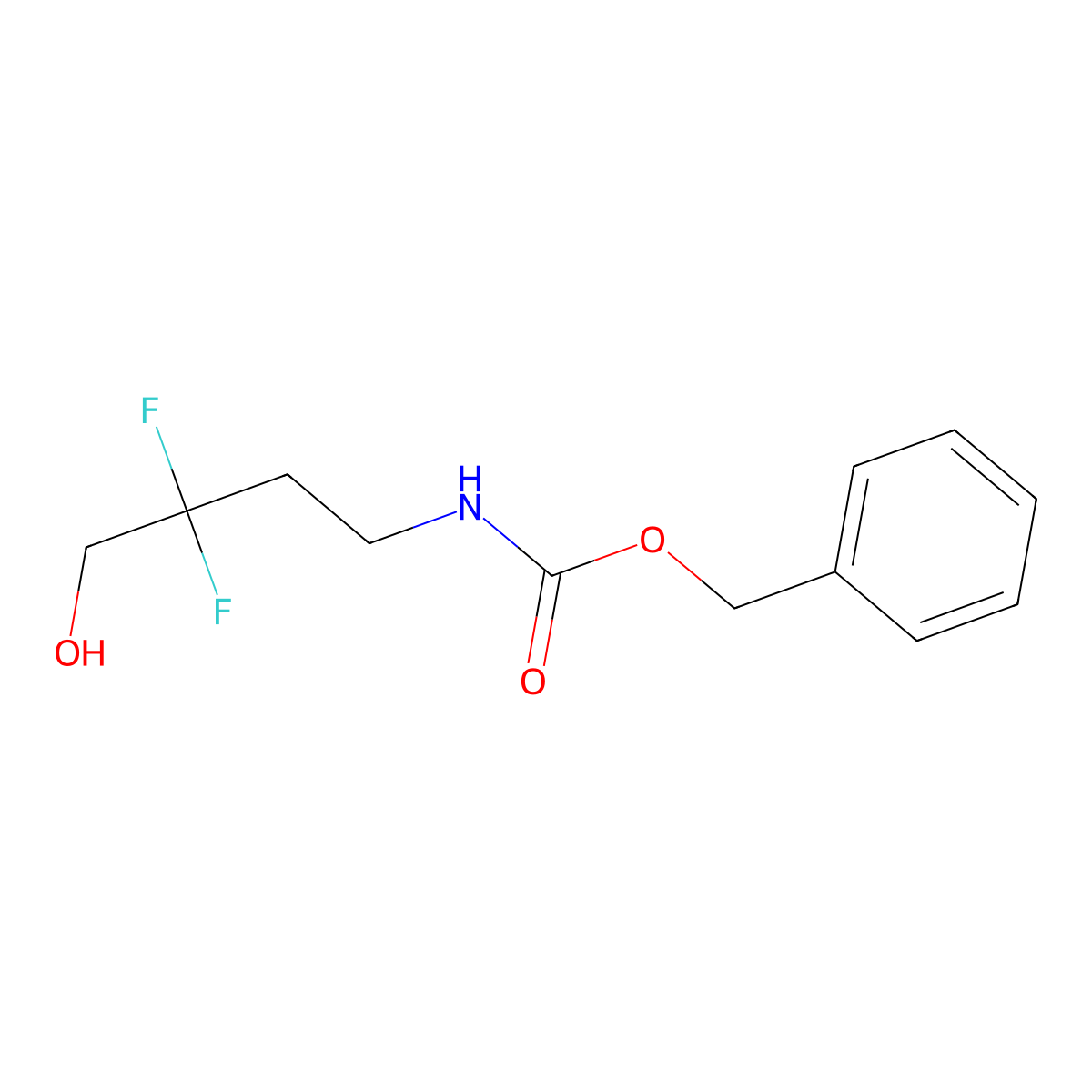 benzyl N-(3,3-difluoro-4-hydroxybutyl)carbamate molecular structure, CAS 2680823-22-5