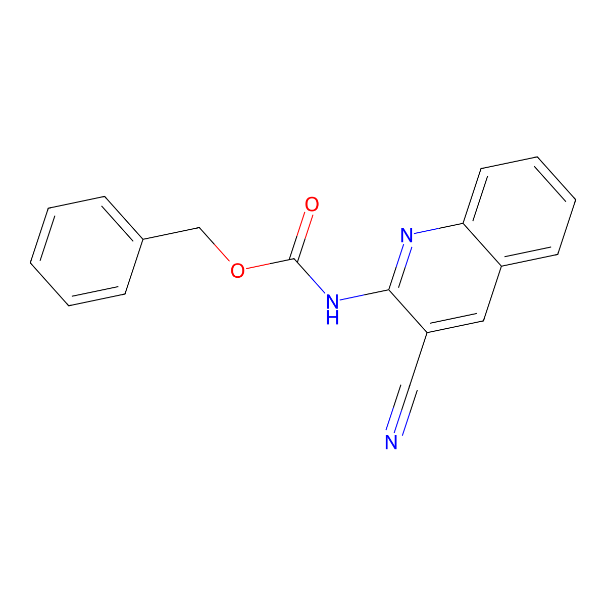 benzyl N-(3-cyanoquinolin-2-yl)carbamate molecular structure, CAS 2680823-37-2