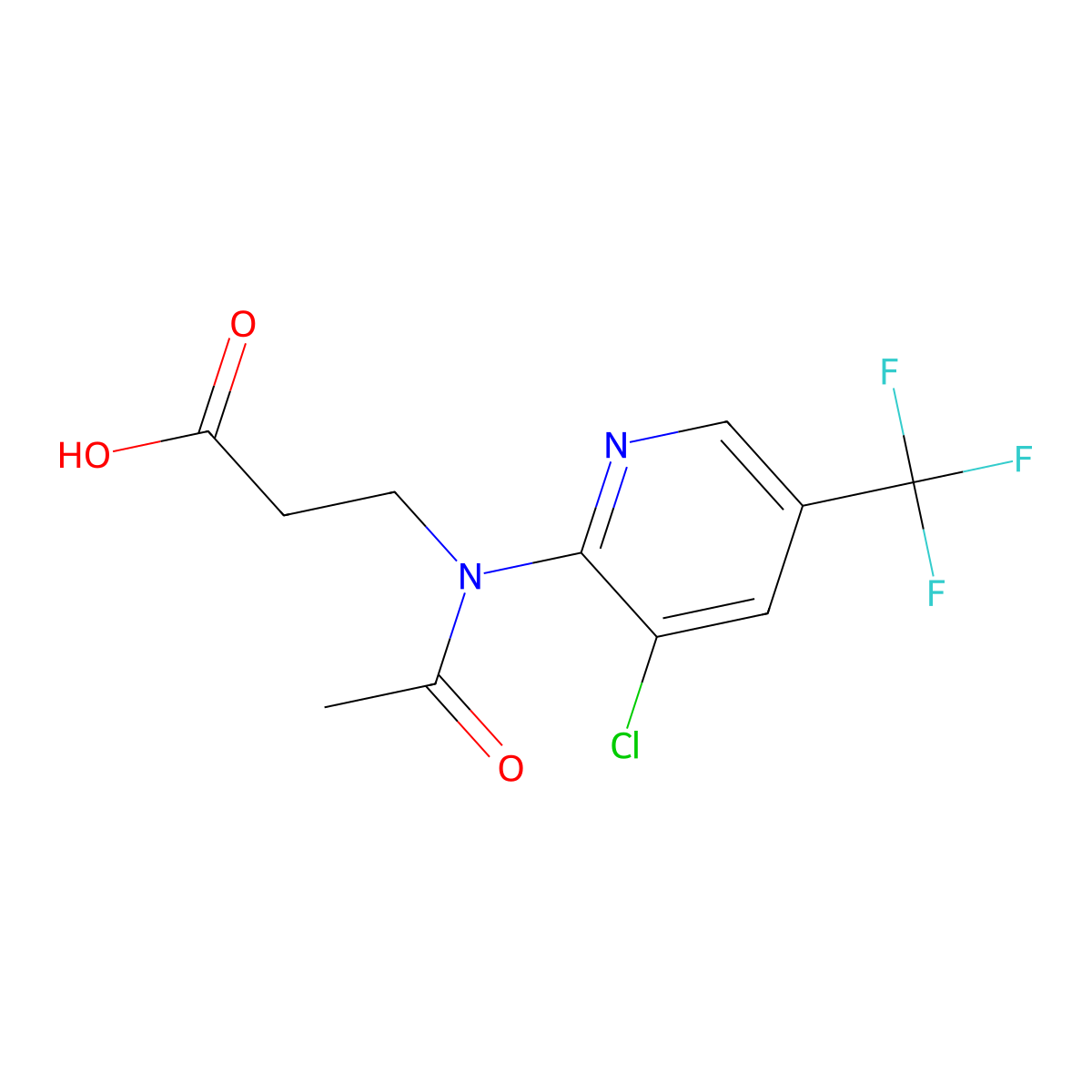 3-{N-[3-chloro-5-(trifluoromethyl)pyridin-2-yl]acetamido}propanoic acid molecular structure, CAS 2680823-40-7