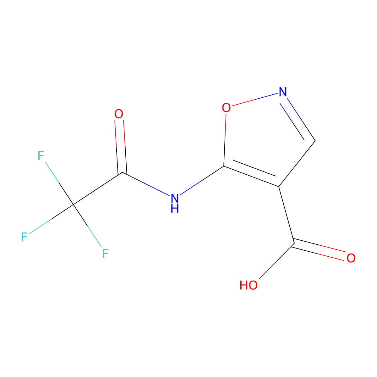 5-(2,2,2-Trifluoroacetamido)-1,2-oxazole-4-carboxylic acid molecular structure, CAS 2680823-48-5