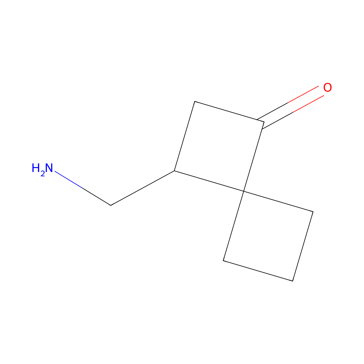 3-(Aminomethyl)spiro[3.3]heptan-1-one molecular structure, CAS 2680823-50-9