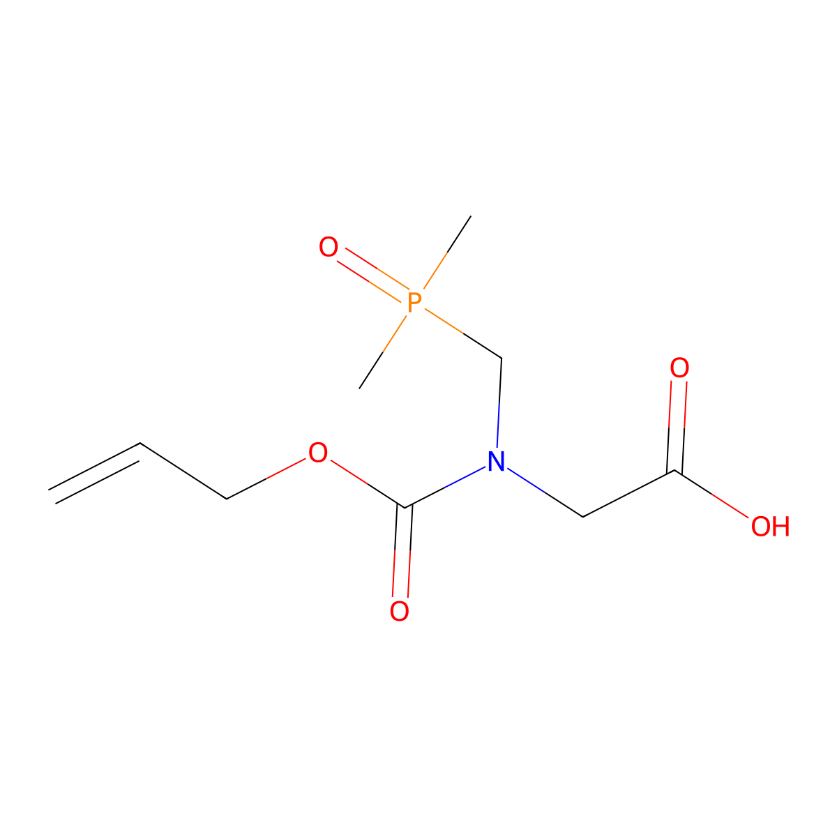 2-{[(Dimethylphosphoryl)methyl][(prop-2-en-1-yloxy)carbonyl]amino}acetic acid molecular structure, CAS 2680823-70-3