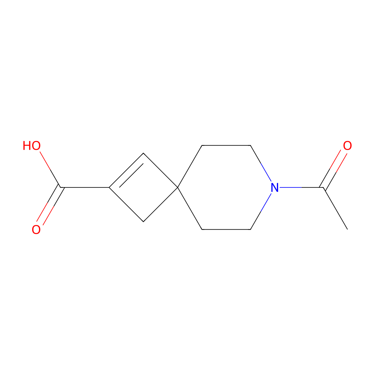 7-Acetyl-7-azaspiro[3.5]non-1-ene-2-carboxylic acid molecular structure, CAS 2680823-71-4