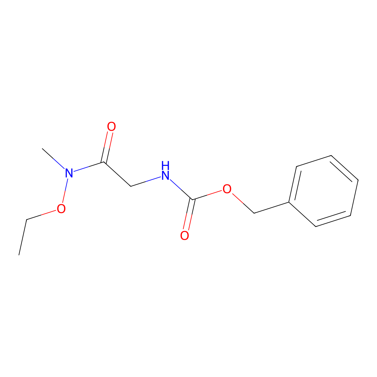 benzyl N-{[ethoxy(methyl)carbamoyl]methyl}carbamate molecular structure, CAS 2680823-75-8