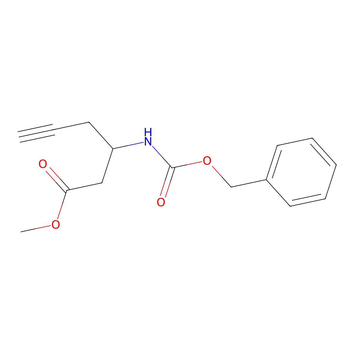 Methyl 3-{[(benzyloxy)carbonyl]amino}hex-5-ynoate molecular structure, CAS 2680823-84-9