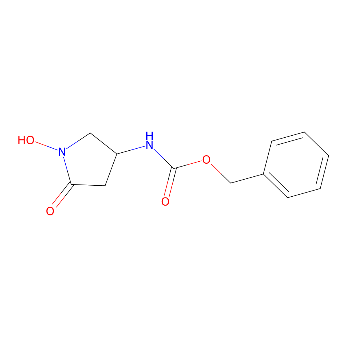 benzyl N-(1-hydroxy-5-oxopyrrolidin-3-yl)carbamate molecular structure, CAS 2680823-85-0