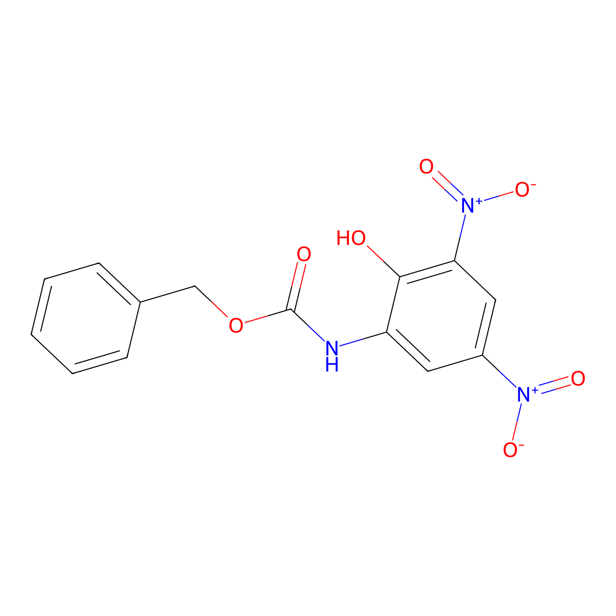 benzyl N-(2-hydroxy-3,5-dinitrophenyl)carbamate molecular structure, CAS 2680824-29-5
