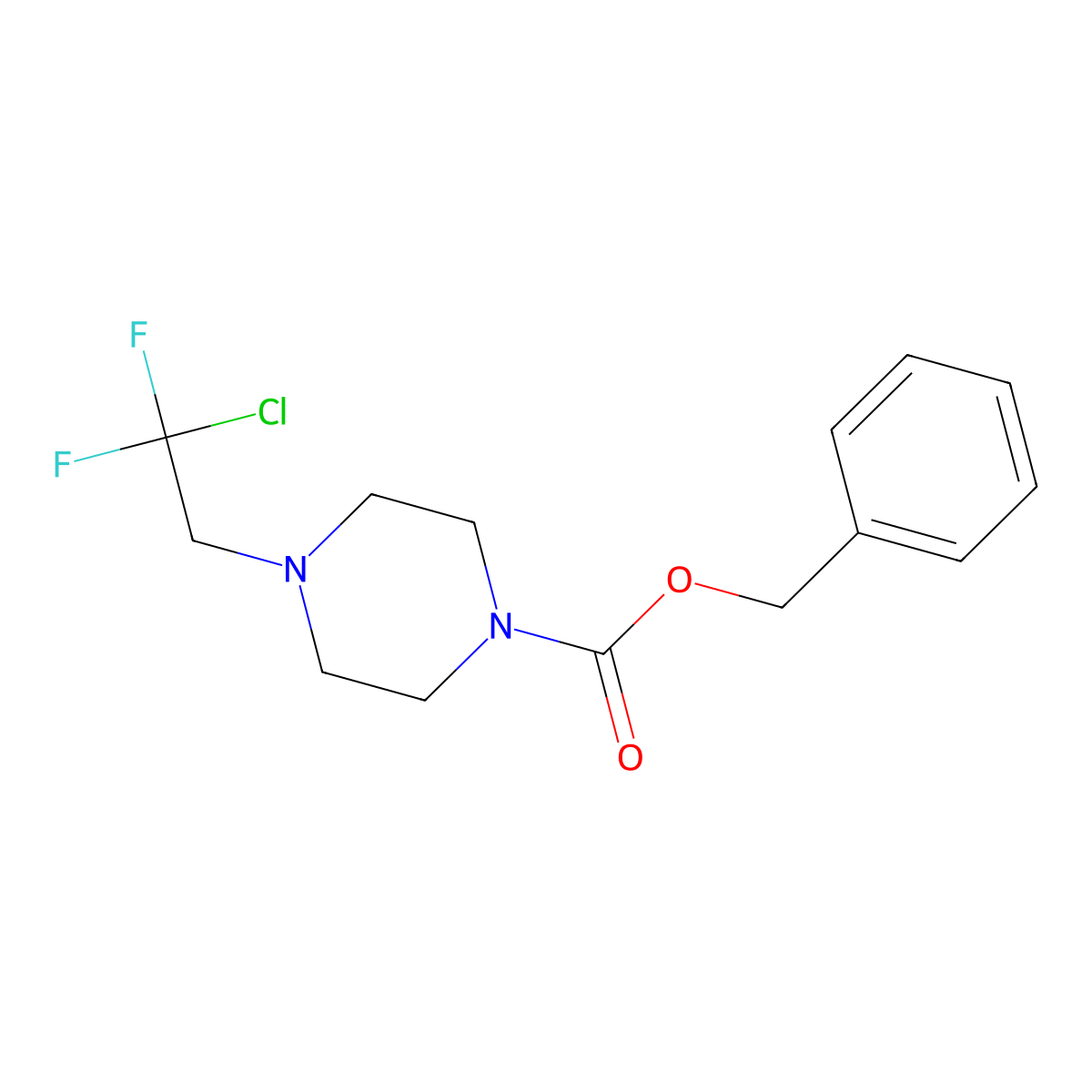 Benzyl 4-(2-chloro-2,2-difluoroethyl)piperazine-1-carboxylate molecular structure, CAS 2680824-30-8