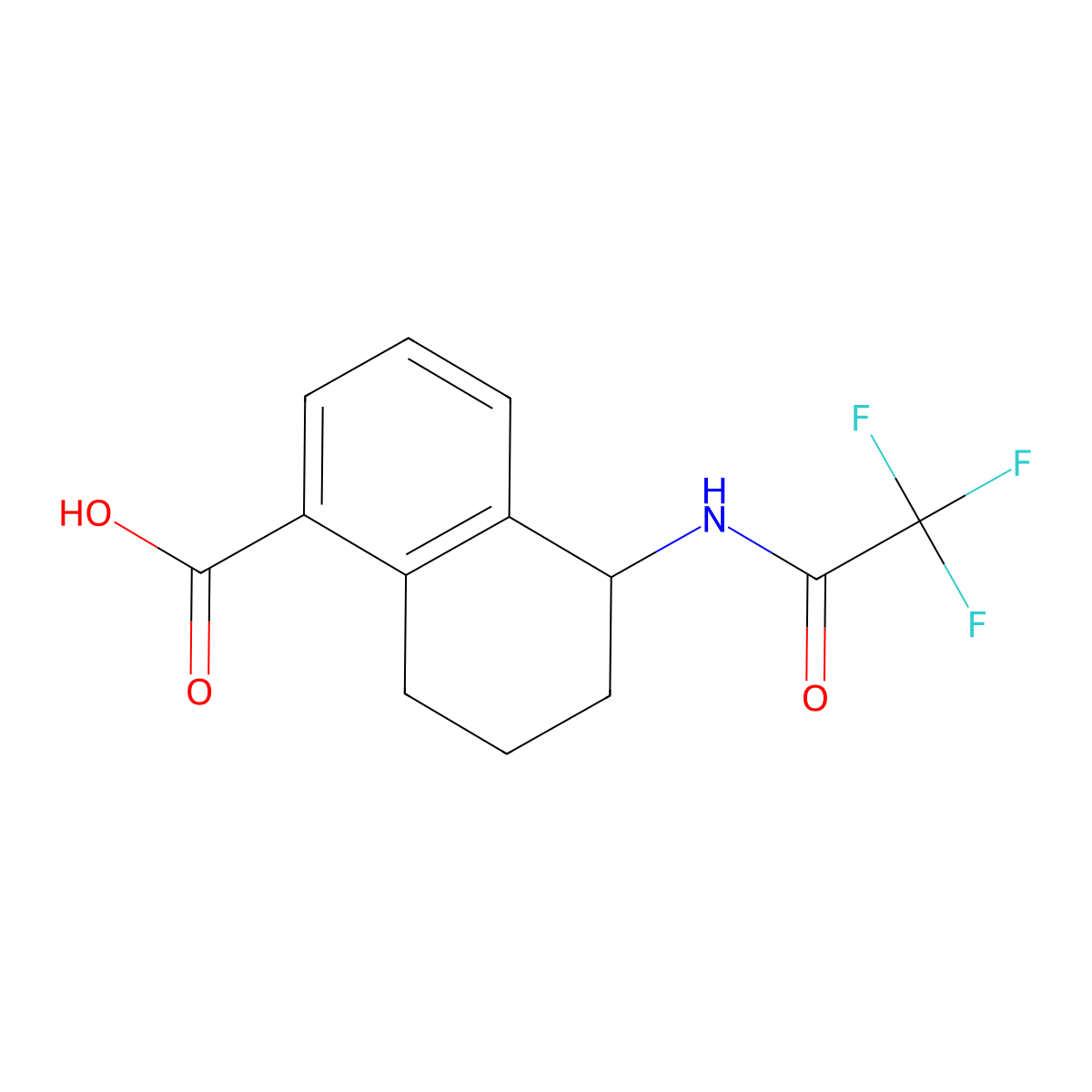 5-(2,2,2-Trifluoroacetamido)-5,6,7,8-tetrahydronaphthalene-1-carboxylic acid molecular structure, CAS 2680824-50-2