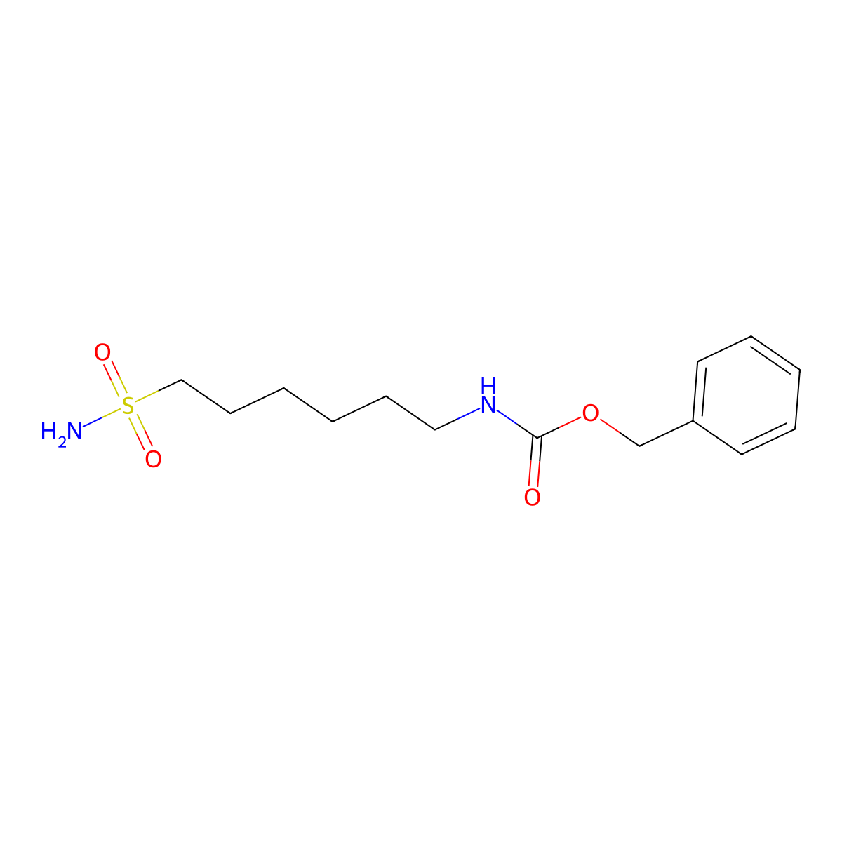 benzyl N-(6-sulfamoylhexyl)carbamate molecular structure, CAS 2680824-53-5