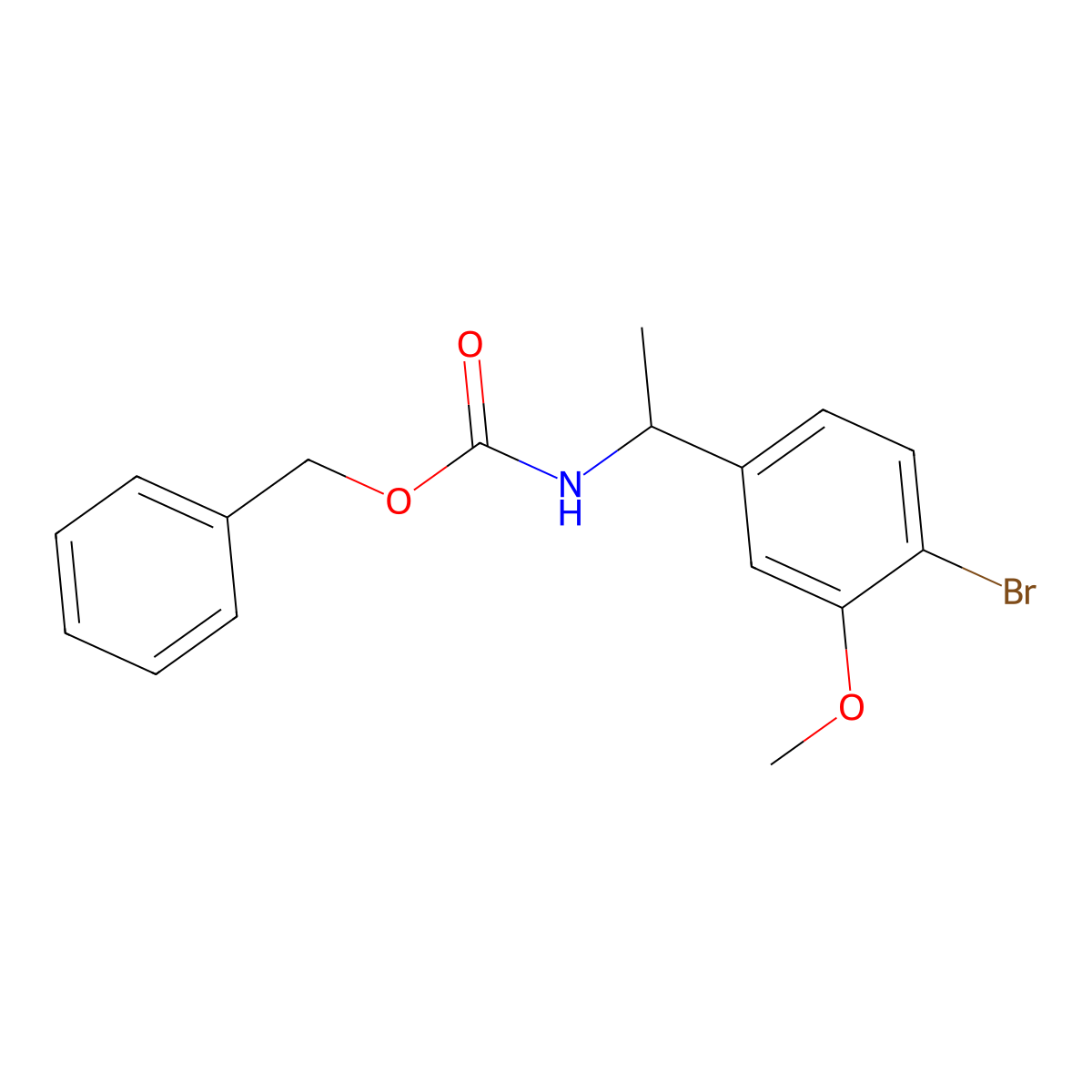 benzyl N-[1-(4-bromo-3-methoxyphenyl)ethyl]carbamate molecular structure, CAS 2680824-59-1
