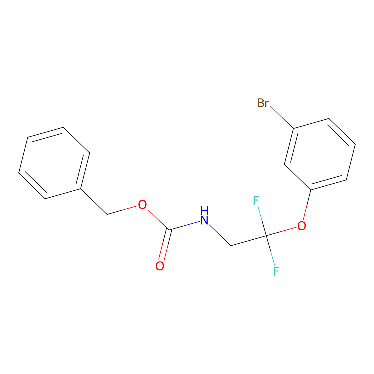 benzyl N-[2-(3-bromophenoxy)-2,2-difluoroethyl]carbamate molecular structure, CAS 2680825-06-1
