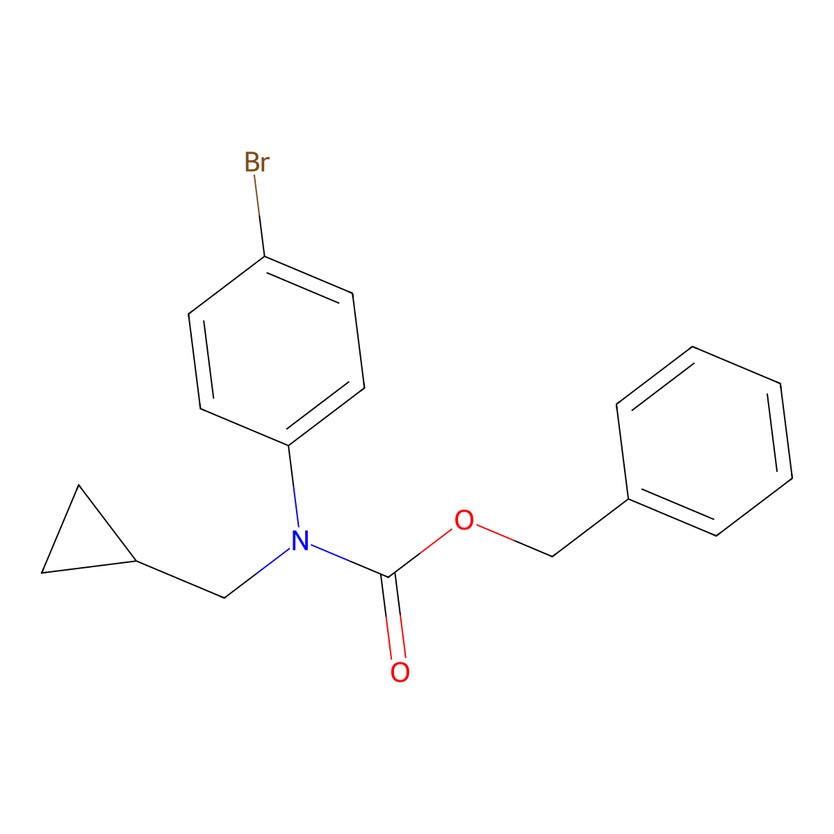 benzyl N-(4-bromophenyl)-N-(cyclopropylmethyl)carbamate molecular structure, CAS 2680825-52-7