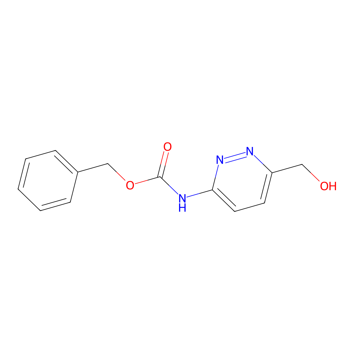 benzyl N-[6-(hydroxymethyl)pyridazin-3-yl]carbamate molecular structure, CAS 2680825-53-8