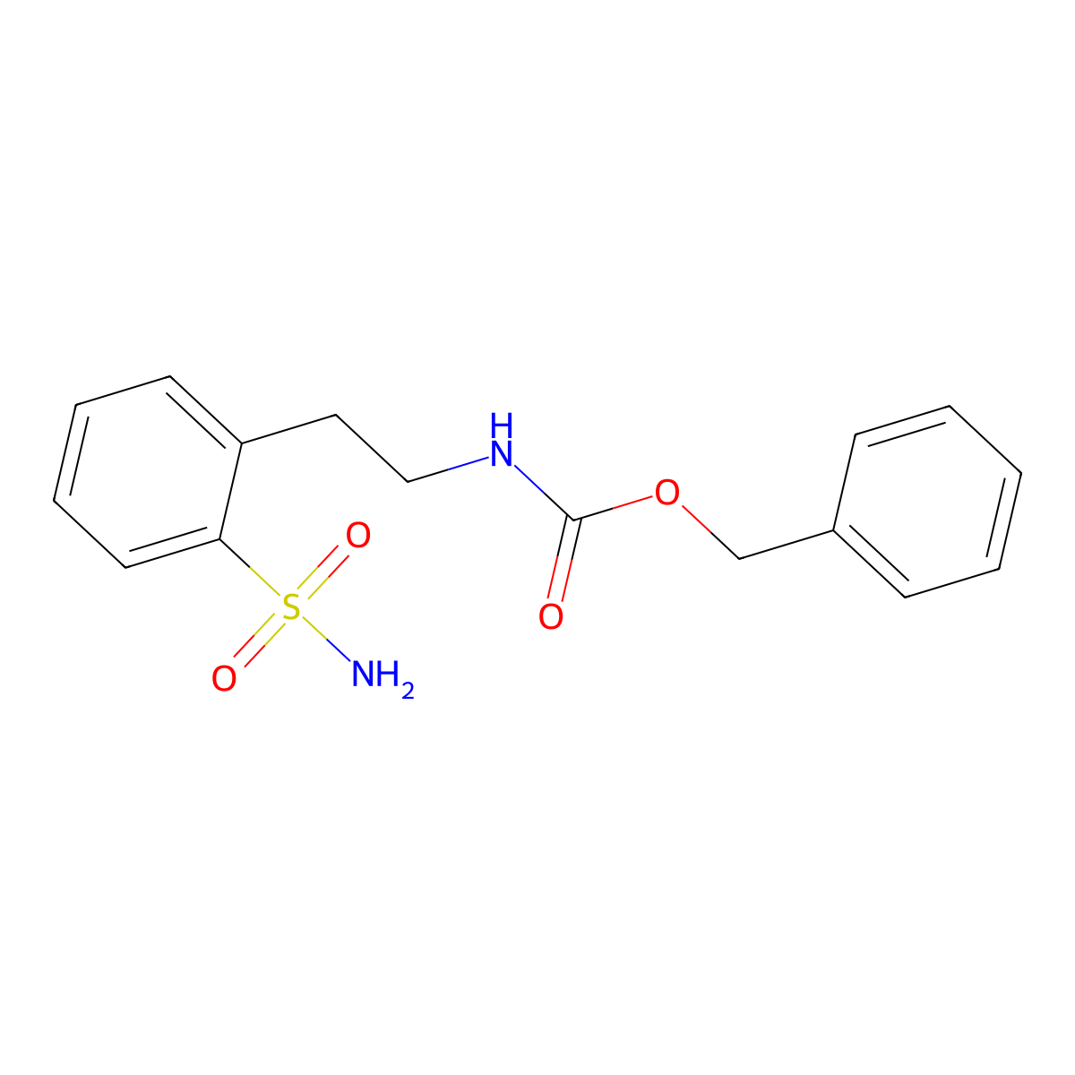 benzyl N-[2-(2-sulfamoylphenyl)ethyl]carbamate molecular structure, CAS 2680825-91-4