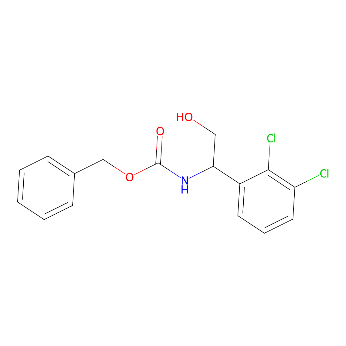 benzyl N-[1-(2,3-dichlorophenyl)-2-hydroxyethyl]carbamate molecular structure, CAS 2680825-97-0