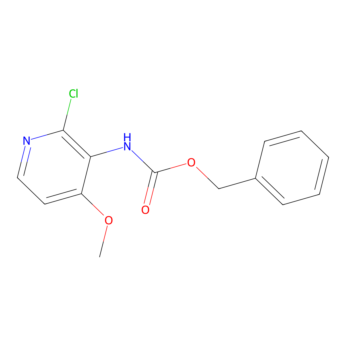 benzyl N-(2-chloro-4-methoxypyridin-3-yl)carbamate molecular structure, CAS 2680826-19-9