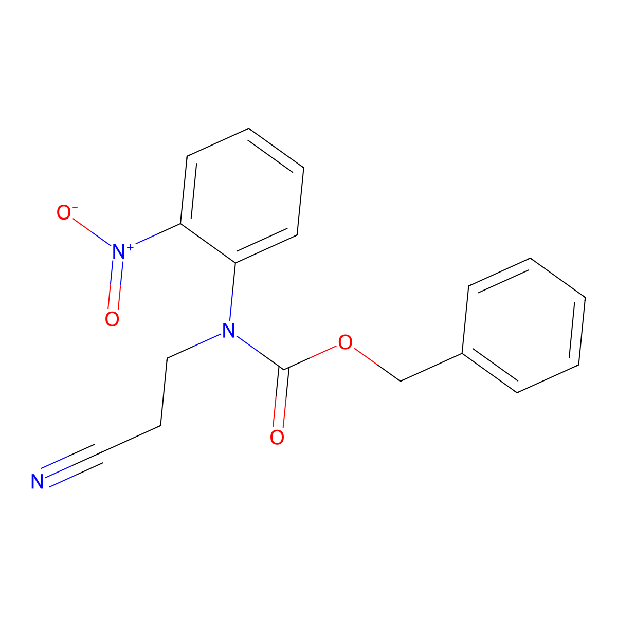 benzyl N-(2-cyanoethyl)-N-(2-nitrophenyl)carbamate molecular structure, CAS 2680826-22-4