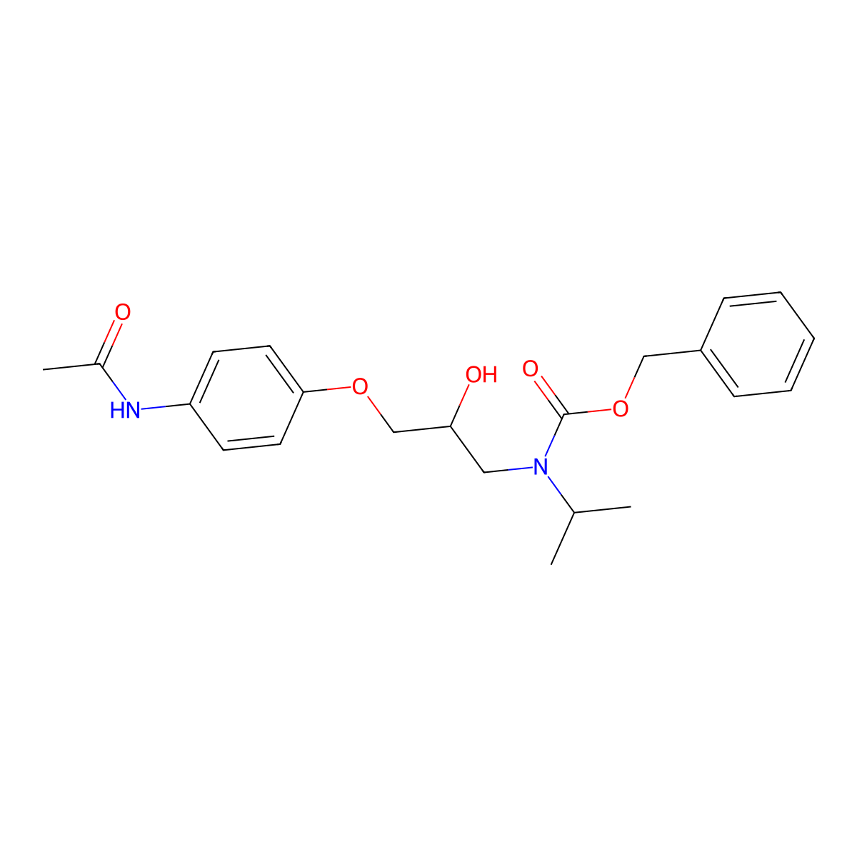 benzyl N-[3-(4-acetamidophenoxy)-2-hydroxypropyl]-N-(propan-2-yl)carbamate molecular structure, CAS 2680826-26-8